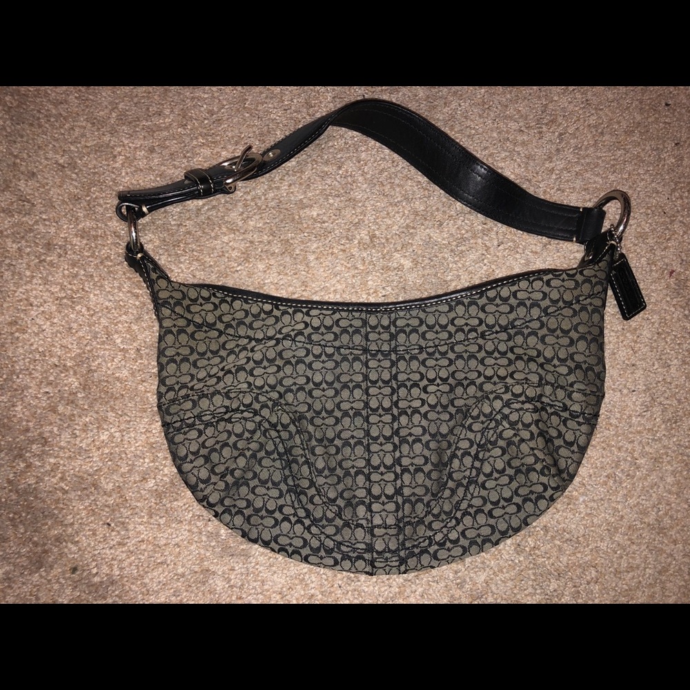 Black and grey genuine Coach bag